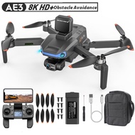 AE3 PRO Max GPS Drone 8K กล้อง HD คู่3แกน Gimbal มืออาชีพทางอากาศเรดาร์360 ° เซ็นเซอร์หลีกเลี่ยงอุปสรรค5G Wifi FPV เฮลิคอปเตอร์ของเล่นของขวัญ