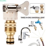 QIRVEN 3Pcs Hose Adapter, Adjustable 15mm To 20mm 3-in-1 Universal Faucet Adapter, Watering Tool Stu