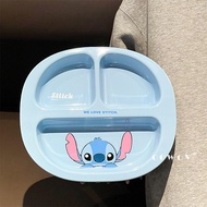 Set Pinggan Pinggan Kanak-Kanak Kartun Jahitan PNT9 Pinggan Pinggan Bulat Terbahagi Bayi Comel Isi R