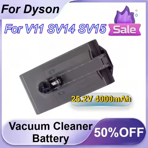 25.2V 4000mAh Vacuum Cleaner Battery for Dyson V11 SV14 SV15 Replacement Battery