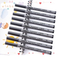 WINTE 9Pcs/Set Art Pens, Fine Point Writing/Painting/Sketch Sketch Pens, Portable Black Ink Art Stat