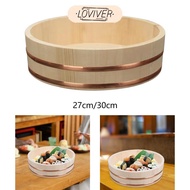 LOVIVER Wooden Sushi Rice Bowl Cooling Bowl for Cooking Restaurant Bibimbap Food