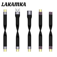 LAKAMKA Short USB C Cable Laptop Mobile Phone 20V/5A 40Gbps PD 100W