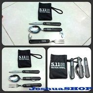 Tactical 511 Spoon + Fork + Knife for Camping