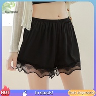 RR Safety Shorts Ladies Solid Color Hollow Out Patchwork Safety Shorts
