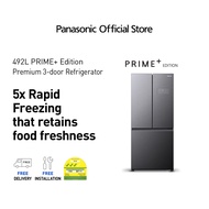 Panasonic Prime+ Edition 497L 3 Door Refrigerator with PrimeFresh PrimeFreeze NR-CW530HVKS