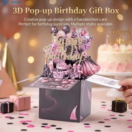 3D Pop Up Paper Gift Box - Handwritten Design Holiday Present Various Styles