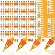 yilong 20Pcs Yellow Dragonfly เข็มสักแบบใช้แล้วทิ้งรุ่นที่ 3 สําหรับการฝึกฝนศิลปินสัก