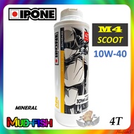 IPONE M4 SCOOT SCOOTER MINERAL ENGINE 4T OIL 1L API SN | JASO MB (10W-40)