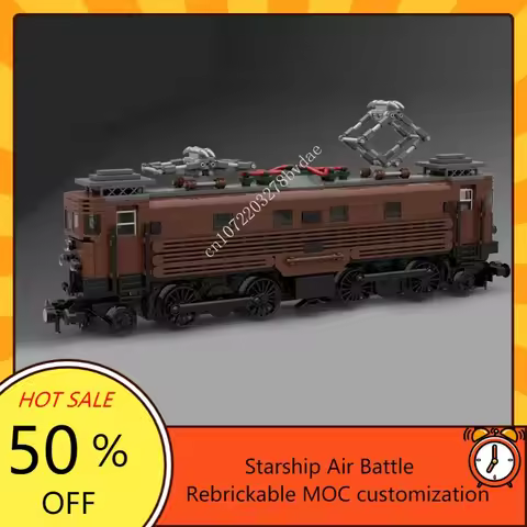 1177PCS MOC Bogie Locomotive City Freight Railway Train Set Express locomotive Model Custom Puzzle D
