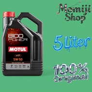 Motul 8100 Power 5W-50 Fully Synthetic 5 Liter Oil (ADA SIRIM STICKER) (ADA QR CODE SCAN)