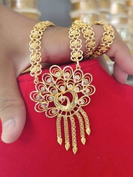 indian gold plated pendant with chain 🚫not 916