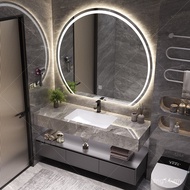 Besen Seramik Slate Set Kabinet Bilik Mandi Berkilat Set Kabinet Sinki Tandas Bilik Mandi Mudah Mode