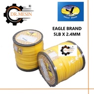 [READY STOCK] EAGLE BRAND 5LB 2.4MM NYLON TRIMMER LINE TALI POTONG RUMPUT CABLE MESIN RUMPUT