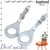 TOPTOOL 2Pcs Motorbike Axle Adjuster, with Dia Hole Metal Motorcycle Chain, Convenient 18mm Silver Tensioner for  CG125