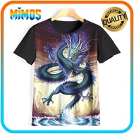 3D Dragon Animal Kids T-Shirt 3D Dragon Dragon Top N3D-15 For Ages 1-12 Years