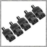 (E M K O) 5PCS IEC C13 Power Plug Connector C13 Female Plug Power Adapter Connector 3 Pin Power Sock