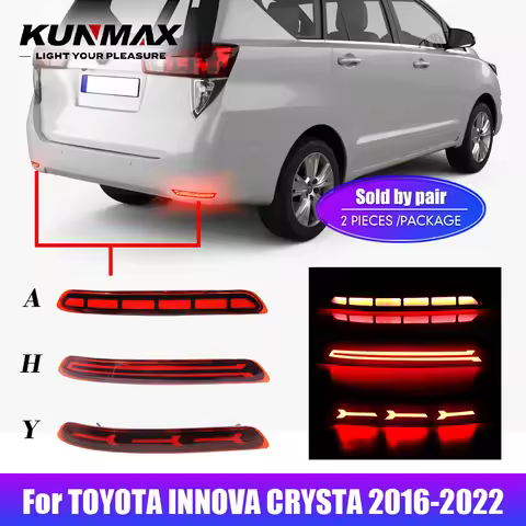 For TOYOTA INNOVA CRYSTA 2016-2022 Rear Bumper Light Left Right Tail Brake Stop Lamp DRL Reflector L