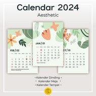 [ZZR] AESTHETIC WALL CALENDAR 2024 AESTHETIC TABLE CALENDAR/ 2024 AESTHETIC STICK CALENDAR/ 2024 AES