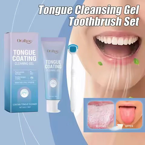 Tongue Cleaning Gel Removes Tongue Coating Inhibits Oral Bacteria Improve Bad Breath Fresh Breath Ca