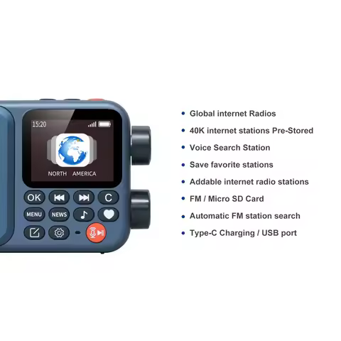 In stock New CHOYONG A8W Internet Radio Global Version Portable FM Radio for BBC VOA KBS Radio Stati