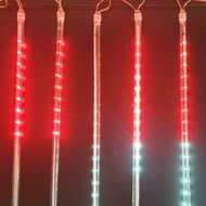 NLS Lampu Meteor LED 10 batang panjang 35 meter - Warna Merah Putih