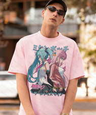 Bandai | Kawaii Anime Hatsune miku Bocchi the Rock T-Shirt Men Woman YK2 t-shirts Plus size Harajuku