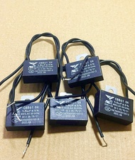 (แพ็ค5ตัว) คาปาซิเตอร์ คาปาพัดลม1.5 uf/400v สายสีดำ แค๊ปพัดลม CAP Hatari capacitor พัดลมฮาตาริ capa