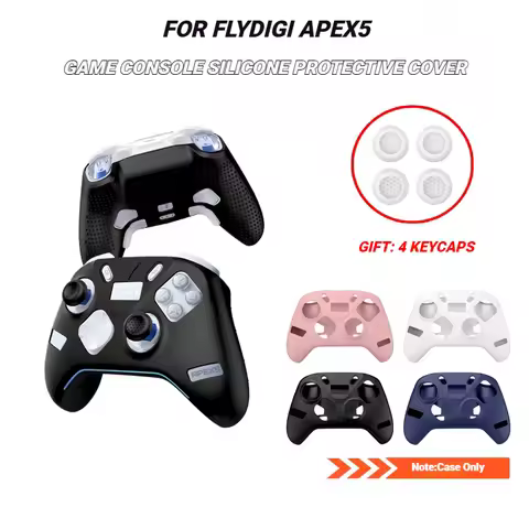 For Flydigi Apex 5 Game Controller Protective Silicone Case With 4Pcs Joystick Caps Soft Case APEX 5