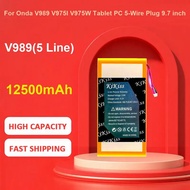 KiKiss Battery For Onda V989 V975I V975W 5-Wire,V989(5 Line),12500mAh
