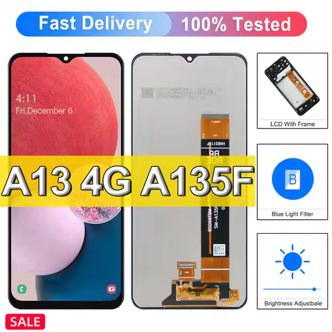 6.5" New LCD For Samsung A13 4G LCD Display Touch Screen Digitizer For Samsung A13 Display LTE A135F