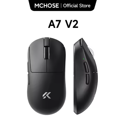 MCHOSE A7 V2 Lightweight Wireless Gaming Mouse Dual 8,000Hz Polling Rate PAW3950 TI Gaming Esports O