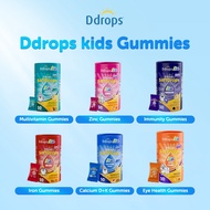 Ddrops Vitamin Kids Gummy. Multivitamins/Zinc/Iron/DHA/Lobulin/Immune Gummies Supplement for Childre