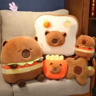 BALSA Capybara Pillow, 20~36CM Toast Stuffed Plush Toy, Kawaii Hamburger Cartoon Animals French Frie