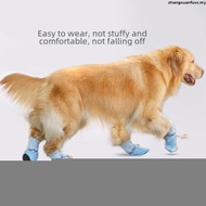 4PCS/Set Dog Shoes For Big Dogs Waterproof Cotton Larger Dog Shoes Dog Boots Cute Puppy Outdoor Thic