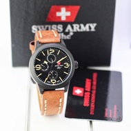 Jam Tangan Wanita Swiss Army 8915 Original Chronograph Tali Kulit