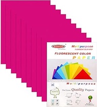 Bambalio BFP-100 Fluorescent Colour Paper Pack Of 200 Sheets Smooth Finish 80 Gsm/ A4 Size: Neon Pink Color - Photo Copy/Copier/Printing/Art &amp; Craft Coloured Paper