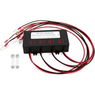 Penyeimbang Voltan Bateri 48V 4 x 12V dengan Paparan LED untuk Bateri Gel AGM 24V 36V 48V, Bateri As