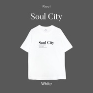Rool - Soul City T-Shirt Oversize เสื้อยืดคอกลม พิมพ์ลาย ตัวอักษร ขนาดโอเวอร์ไซส์ เสื้อผ้าแฟชั่นผู้ห