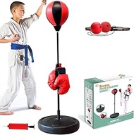 Punching Bag for Kids, Kids Boxing Bag with Reflex Ball and Boxing Gloves, 4 5 6 7 8 Years Old Adjustable Kids Punching Bag, Boxing Equipment, Boxing Set as Boys &amp; Girls Toys Gifts