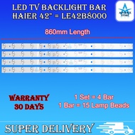 1set = 4bar LE42B8000 / 42B8000 Haier 42" LED TV backlight 42 Inch LAMPU TV Haier 42B8000 LED Light 
