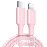 UGREEN 綠聯 USB-C to Lightning充電線 傳輸線MFi彩虹編織版