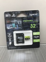 全新 現貨 可郵寄 Apacer Endurance 100mb/s A1 Class 10 microSD 32GB 記憶卡  for 車cam / 行車記錄儀 / IP Camera / 運動相機