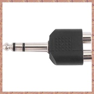 6.35mm 1/4 inch Male Stereo To 2 Dual  Female Y Splitter Audio Adapter Converter(R F C V)
