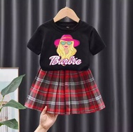 Baju anak perempuan viral motif  barbie dres anak baju kaos anak perempuan baju anak perempuan lucu 
