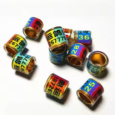 50Pcs Personalized Pigeon Ring,inner 8mm,Customized Pigeon Leg Band with Name,Phone Number,for Racin