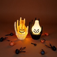Halloween Ghost Festival Decoration Props Portable Luminous Pumpkin Lantern Ghost Ghost Head led Pum