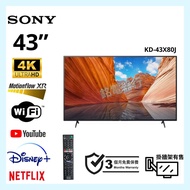 TV 43吋 4K SONY KD-43X80J UHD電視 可WiFi上網