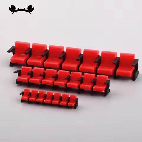 Miniature Cinema Chair Model Realistic Theater Folding Seat for Model City Diorama Landscape Archite