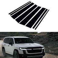 Polycarbonate For Toyota Land Cruiser J300 2022-2024 8Pcs Pillar Posts Window Door Cover Trim Decora